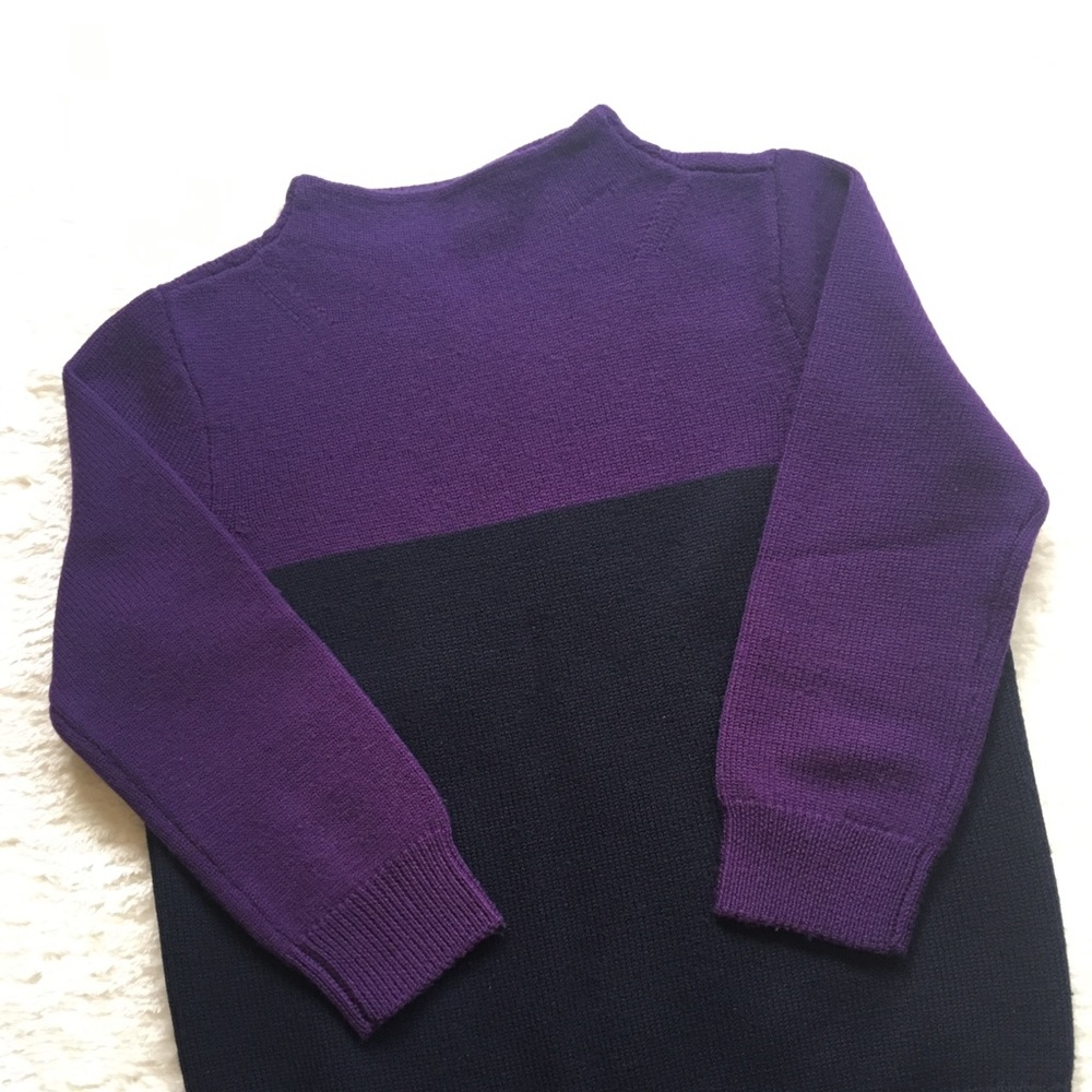 J. Crew Purple and Navy Sweater